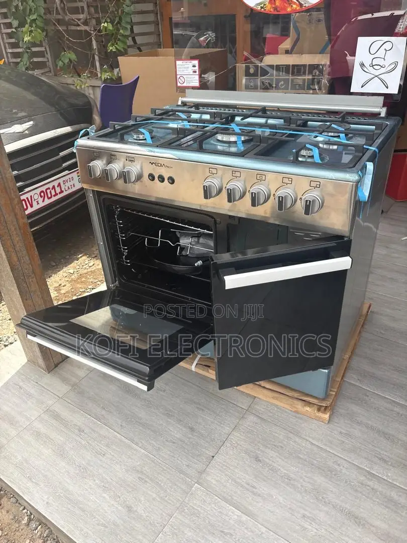 Mediatech 60x90 Grey Gas Cooker Spacious, Durable Efficient
