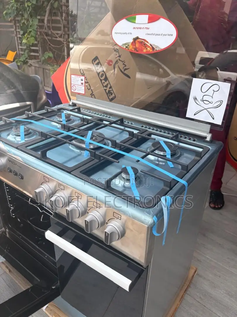 Mediatech 60x90 Grey Gas Cooker Smart Cooking for Everyday Use