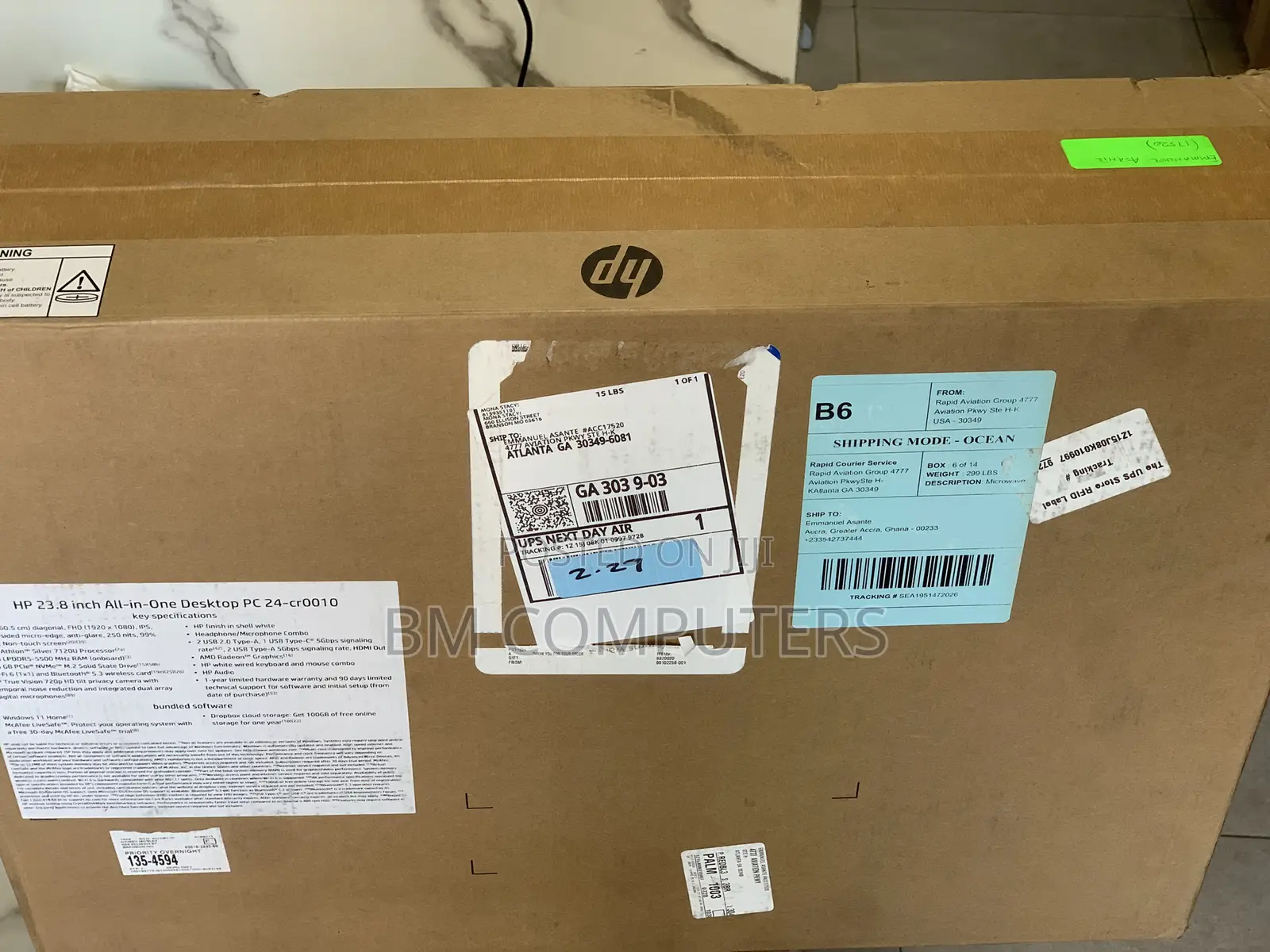 New Desktop Computer HP AiO 24 8GB AMD SSD 256GB