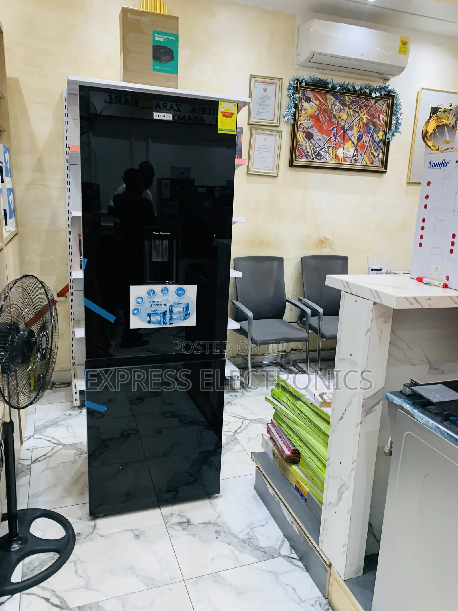 Brand New Black Mirror Double Door Fridge 311l Legacy