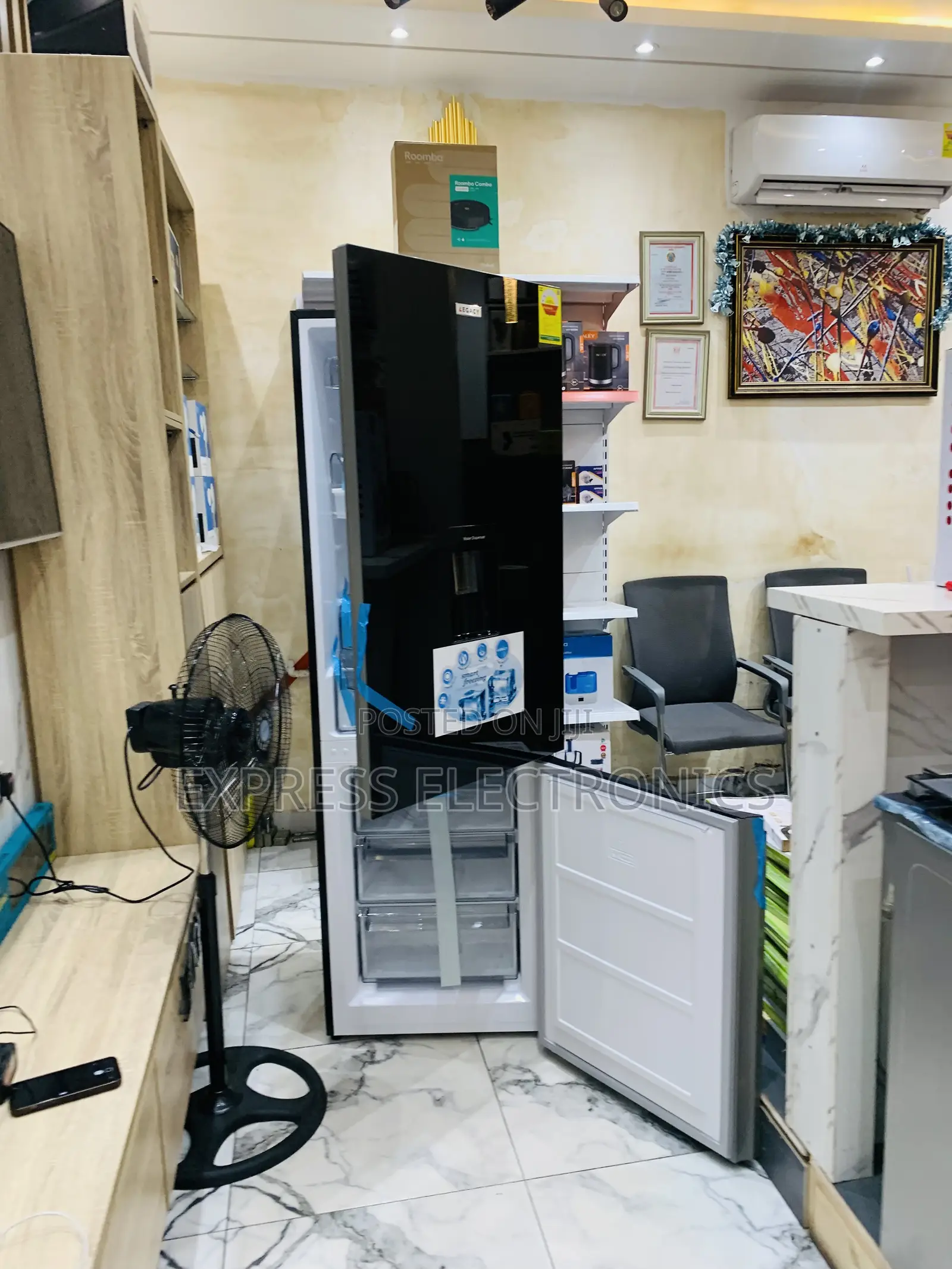 Long Lasting Effects Double Door Fridge Black Mirror Fridge 311l