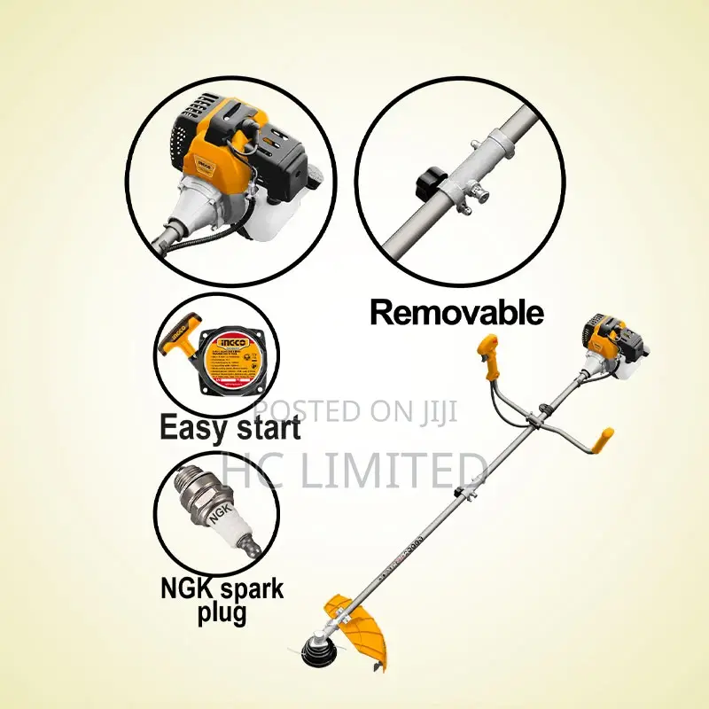 Ingco Grass Trimmer Bush Cutter 43cc With 255mm Blade-GBC