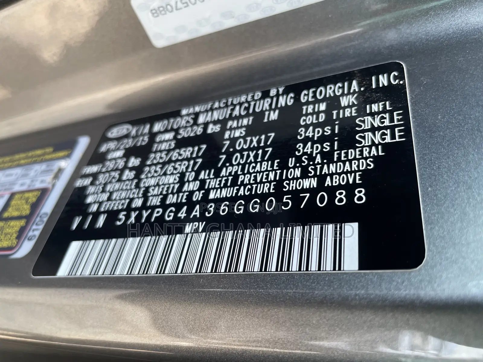Kia Sorento 4dr SUV 2016 Gray