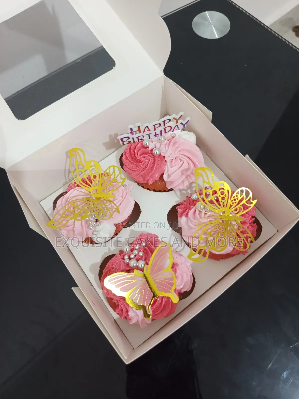 Decorated 4 Cupcakes
