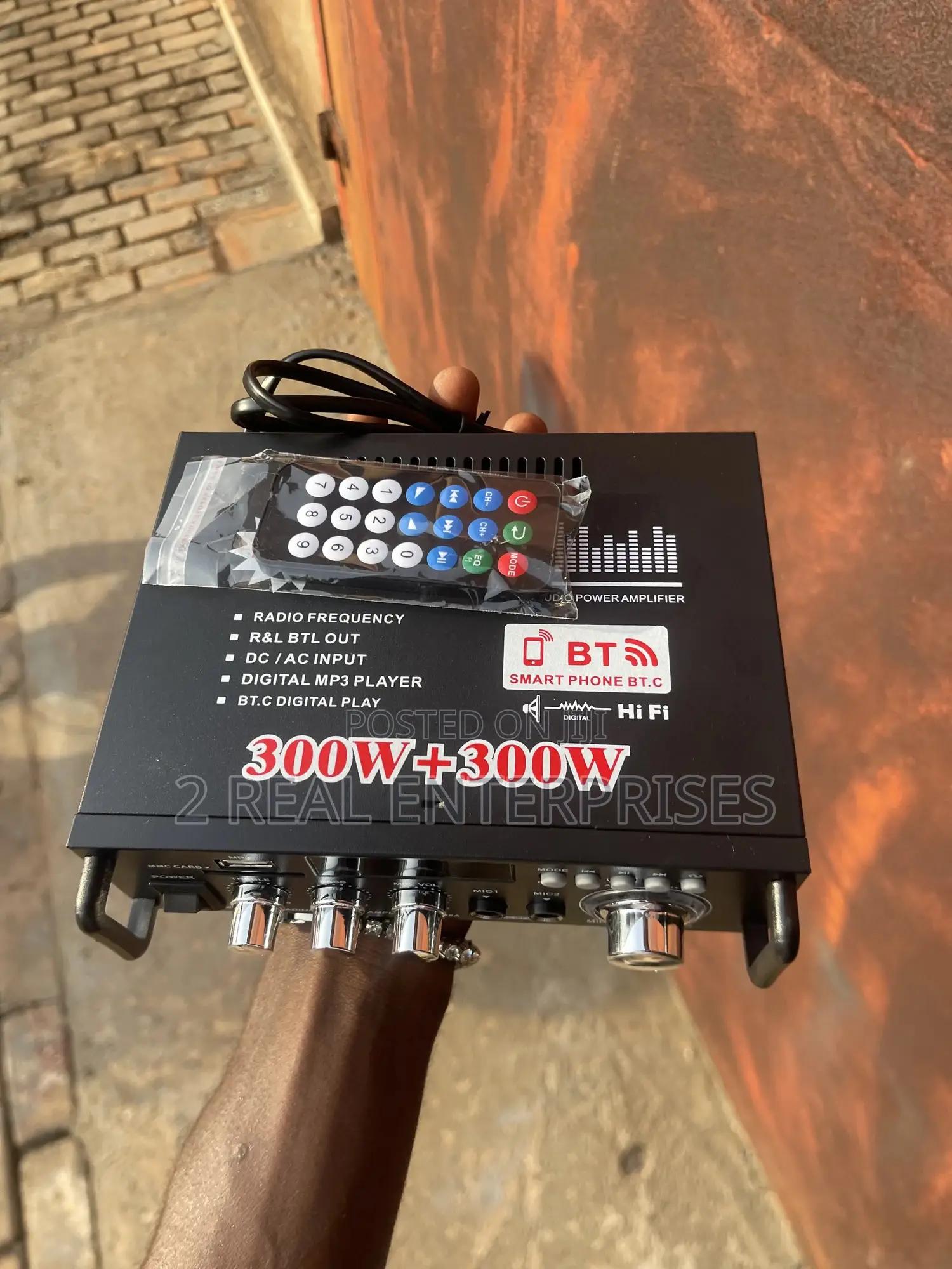 Audio Amplifier With Bluetooth, Radio, Aux,Usb,Sd Card,Karaoke, 600w