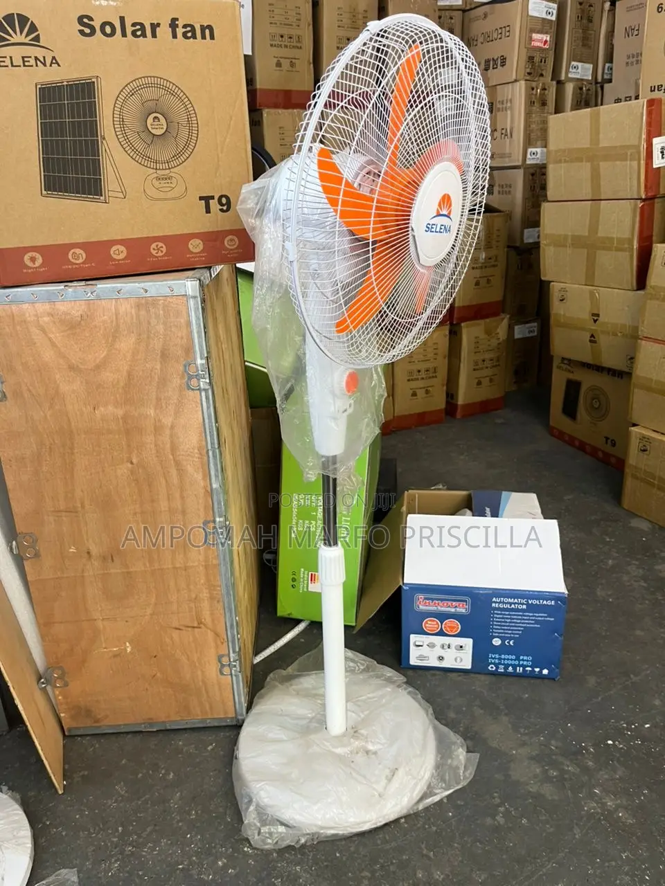 18 Inches Electricity And Solar Rechargeable Fan