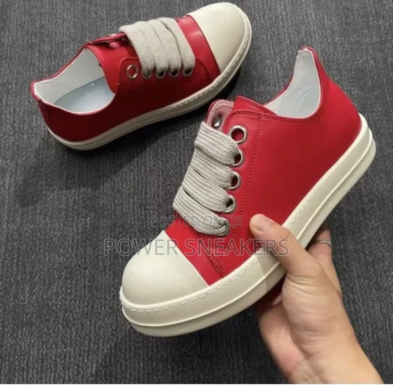 Rick Owens Low Black and Red