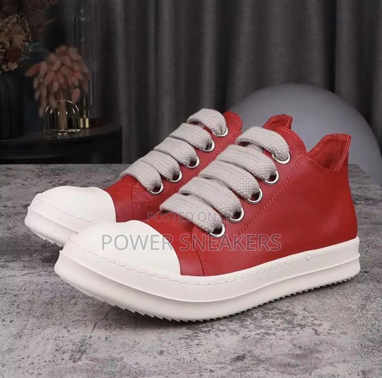 Rick Owens Low Black and Red