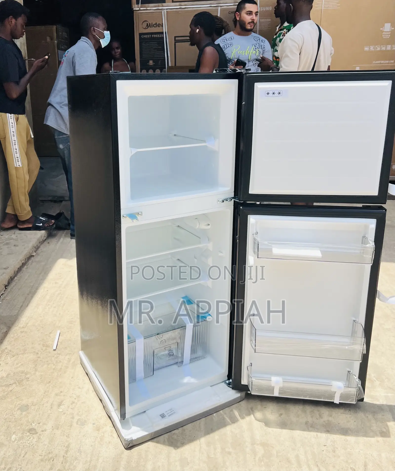 Premium Midea Mdrt187 Top Mount Freezer Fridge(Gray)127l