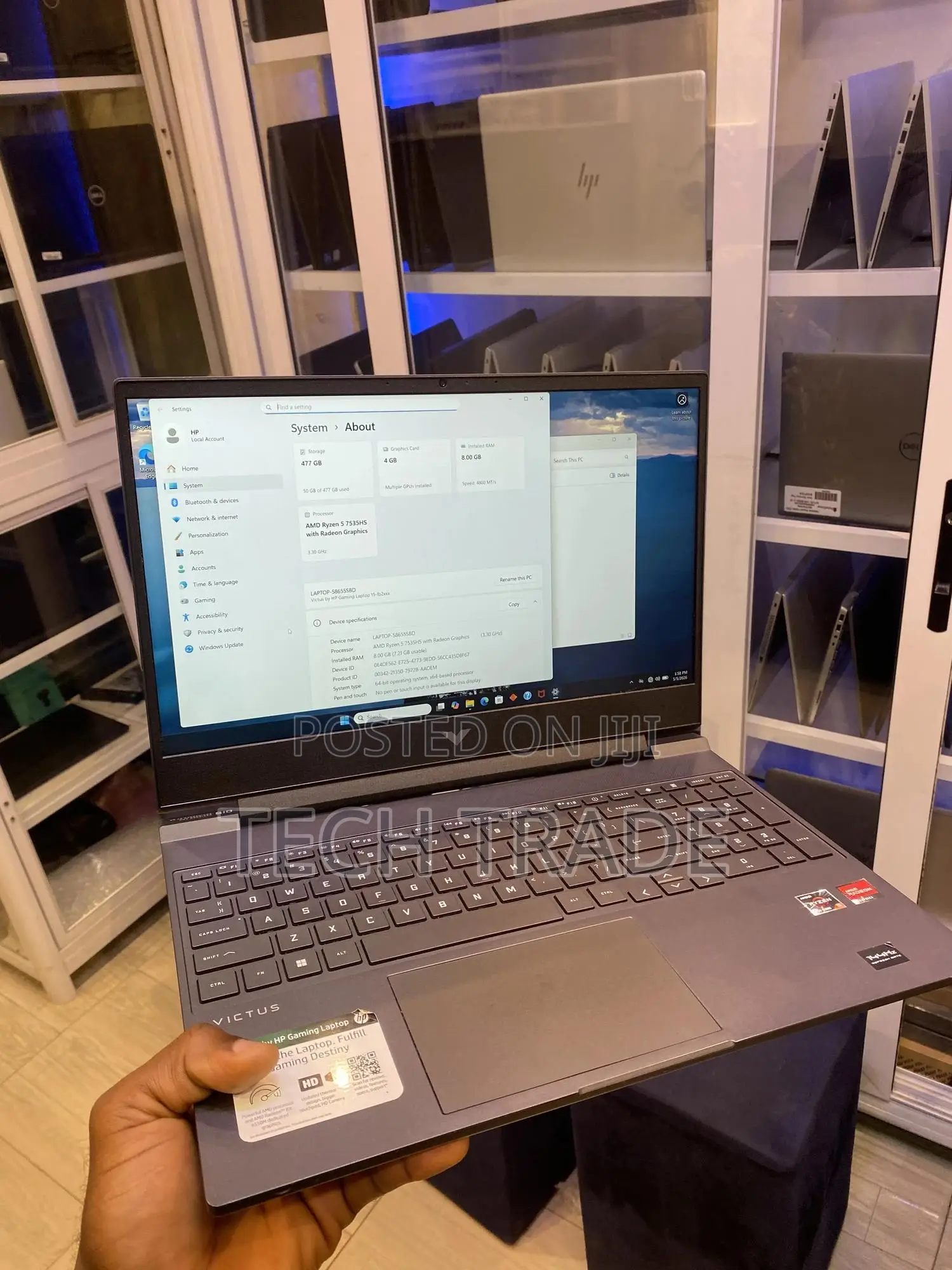 Laptop HP Victus 15 8GB AMD Ryzen 5 SSD 512GB