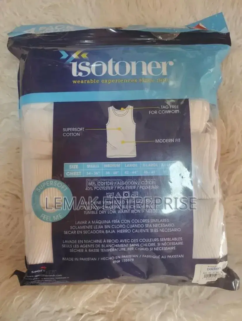 Men's Cotton Singlets/Underwear Medium Size 4 Packs