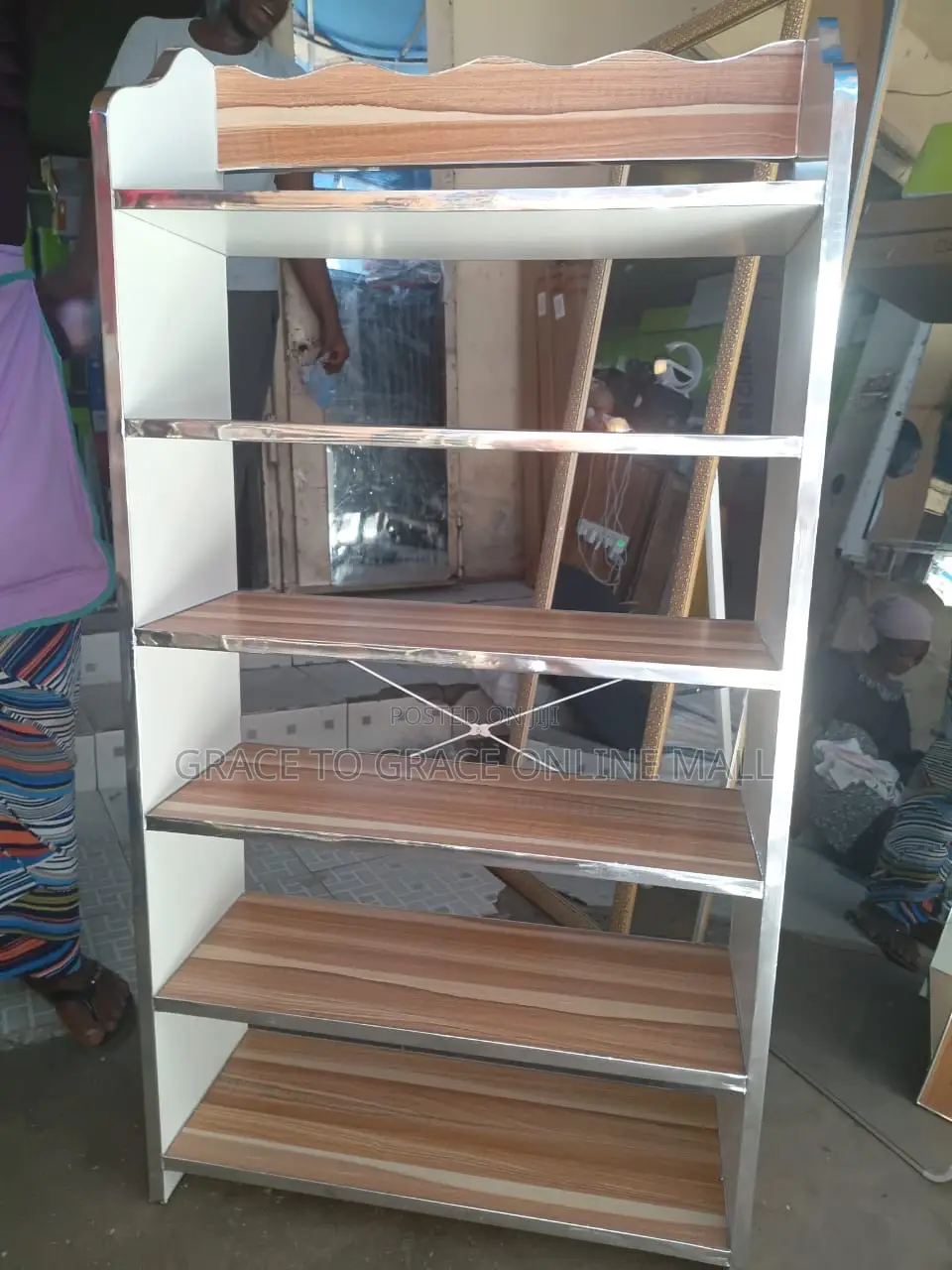 Wooden Shoe Rack Seven Steps