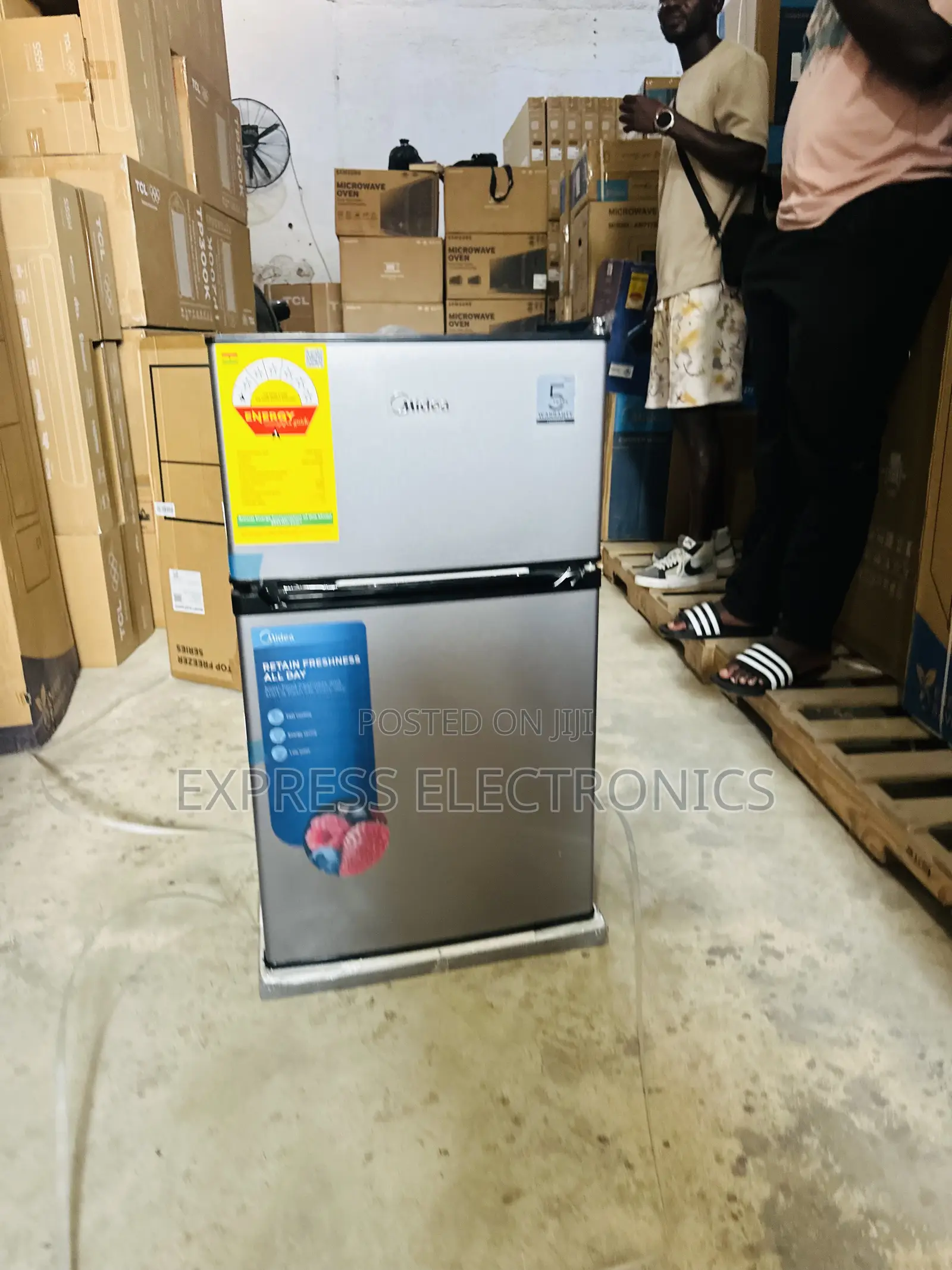 Text Us Fir the Dark Grey Double Door Table Top Midea Fridge