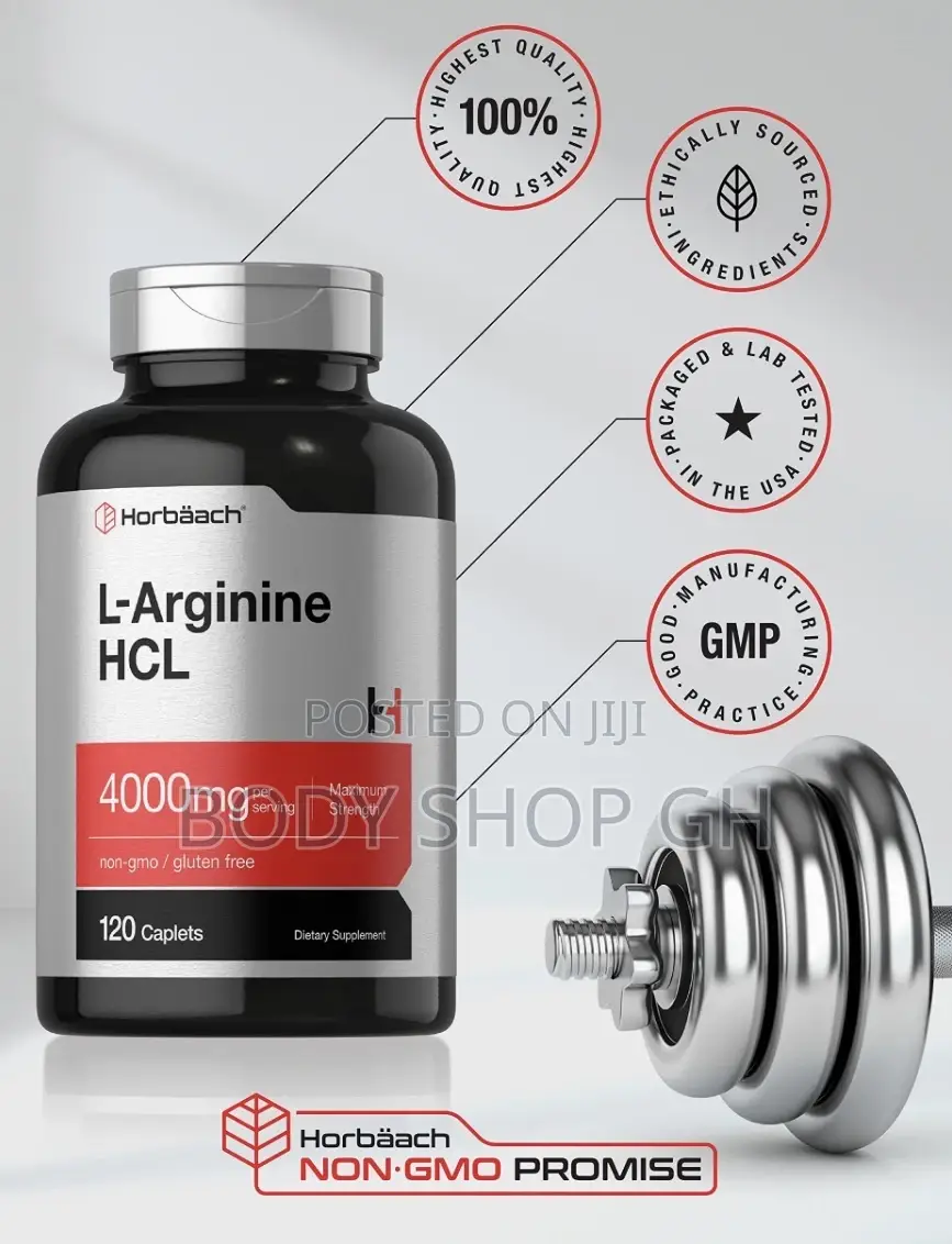 L-Arginine HCL 4000mg | 120 Caplets | Amino Acid for Men and Women