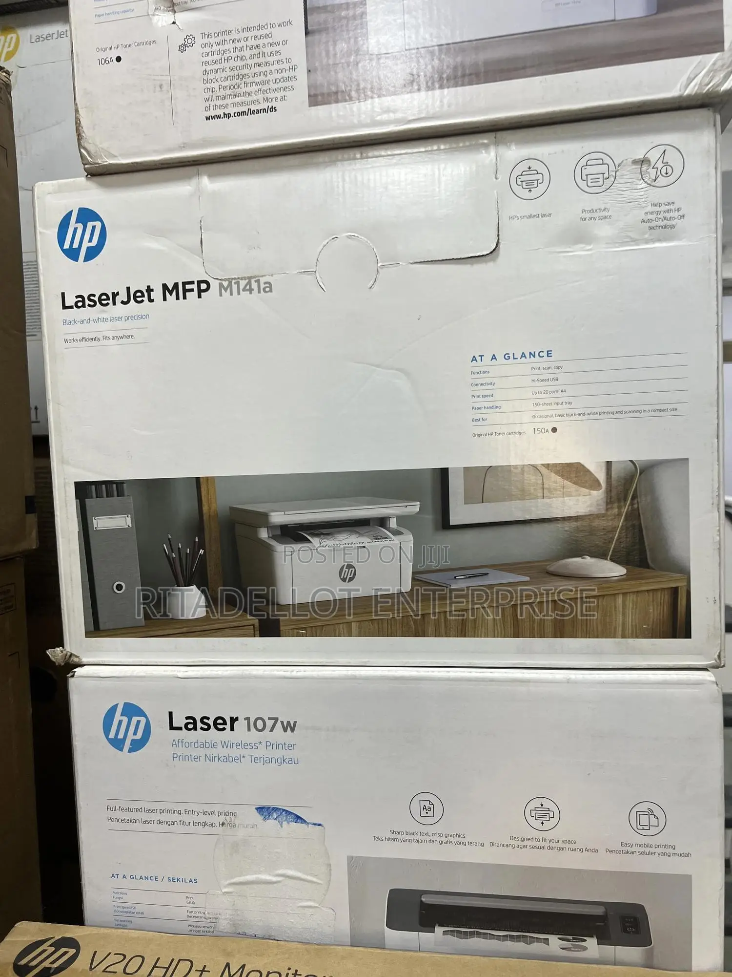 Hp Laserjet MFP M141a All-in-One Printer Print, Scan and Copy - White