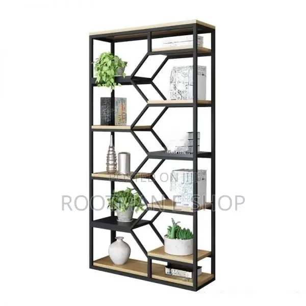 Vertical Open Back Display Shelving With Steel Frame And 10 Shelves,