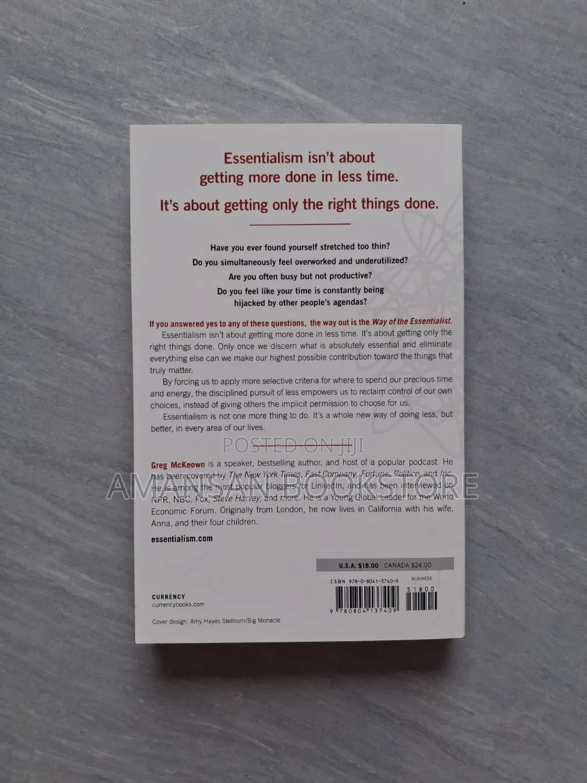 Essentialism the Disciplined Pursuit of Less