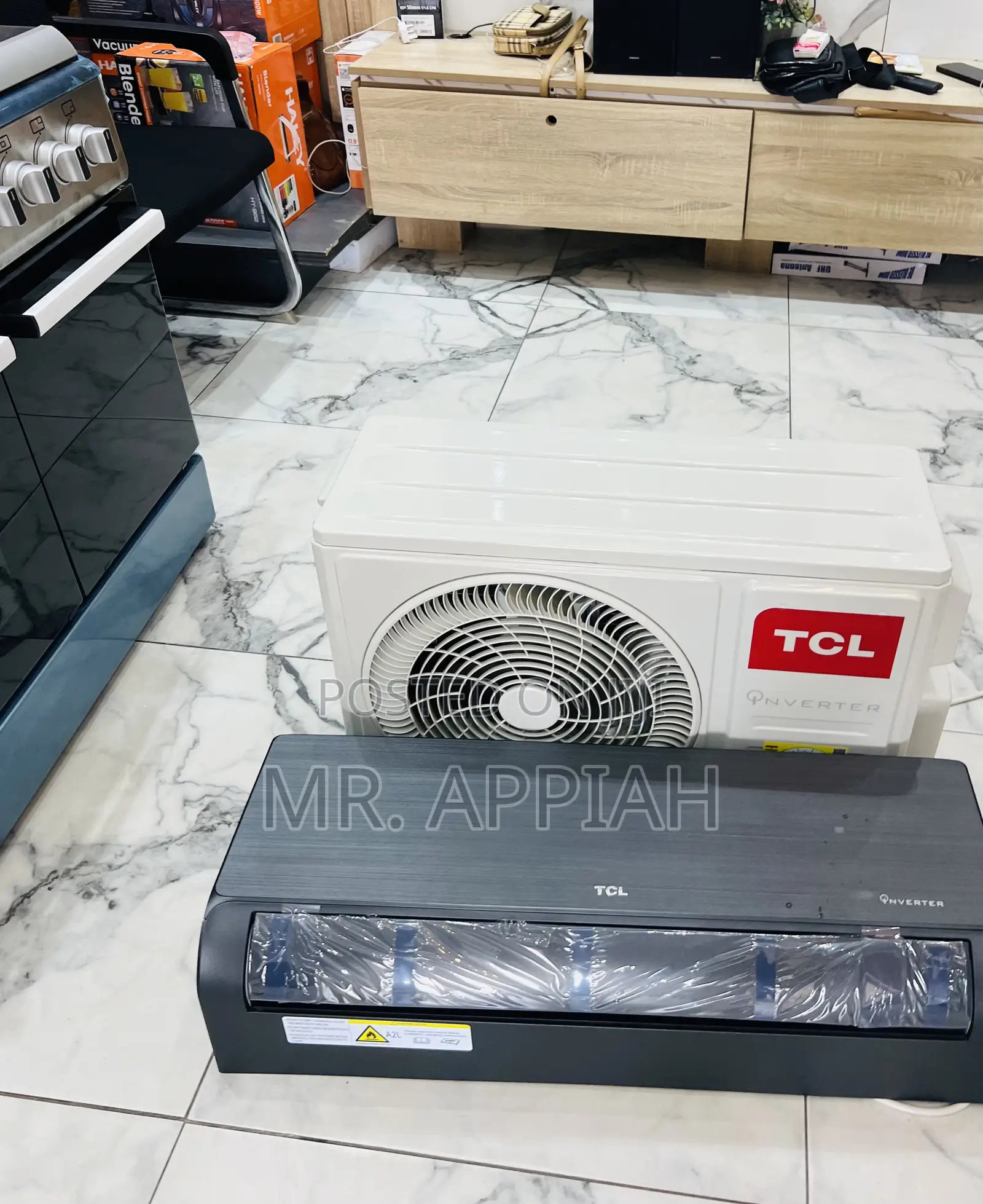 Super Cooling TCL 1.5hp R410 Split Inverter Air Conditioner(Black)