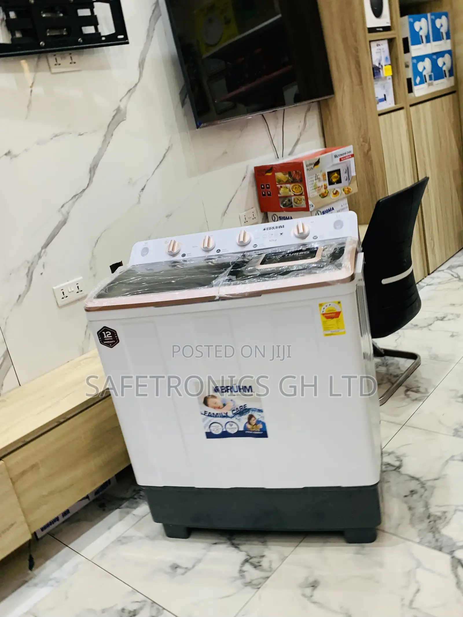 Kindly Buy Bruhm 12kg Washing Machine BWT-120h-Twin Tub