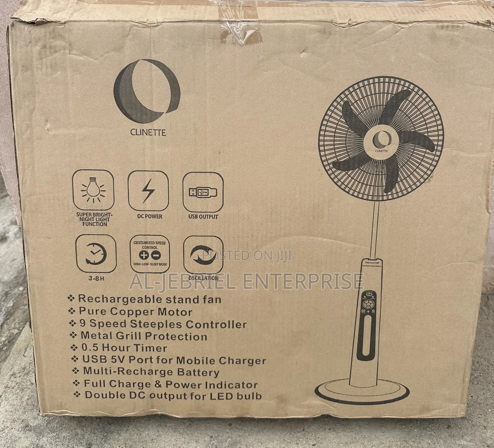Standing Rechargeable Fan