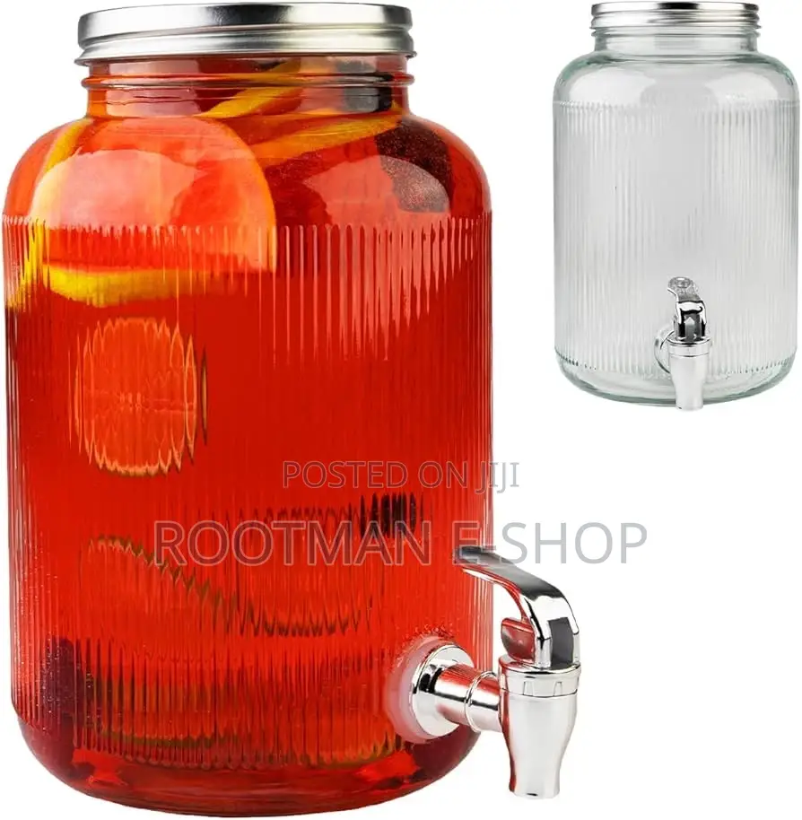 Glass Jar With an Airtight Lid for Softener, Featuring a Dispenser