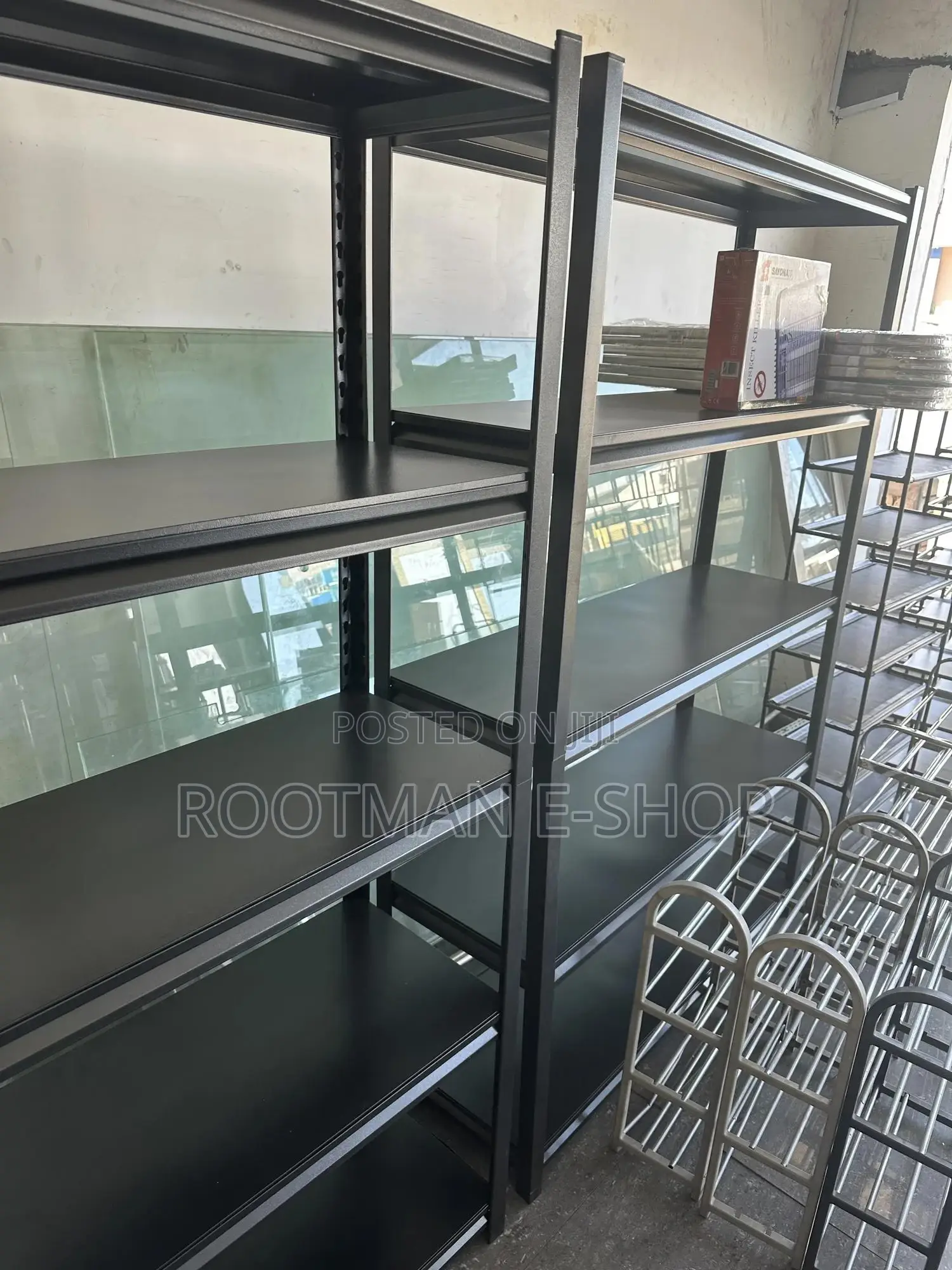 5 Tier Boltless Steel Shelf Rack Heavy Duty, Double Layer, Metal Board