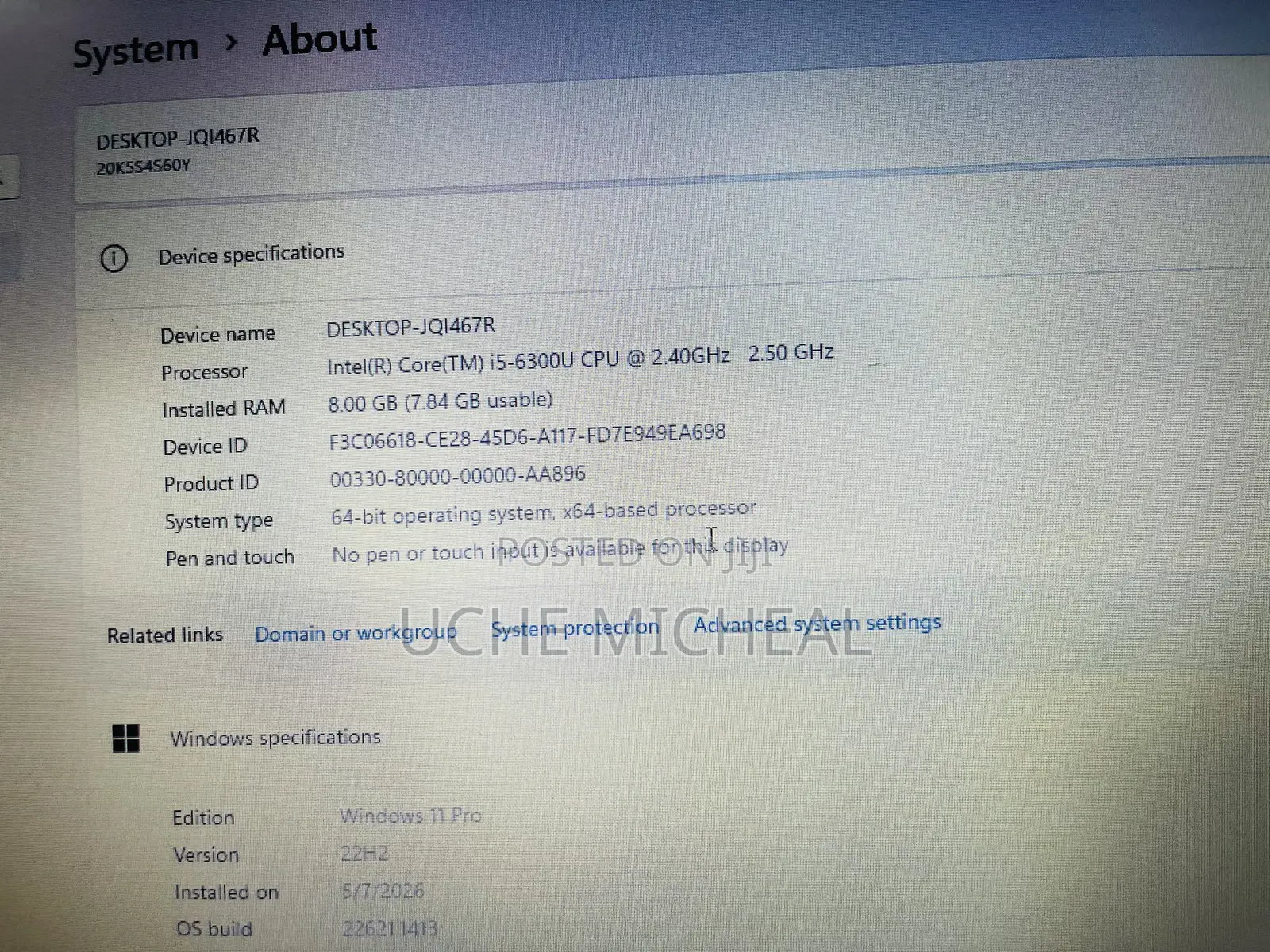 Laptop Lenovo ThinkPad X270 8GB Intel Core i5 SSD 256GB