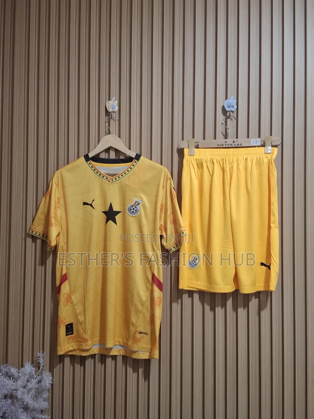 Ghana Jersey Yellow Top and Shorts