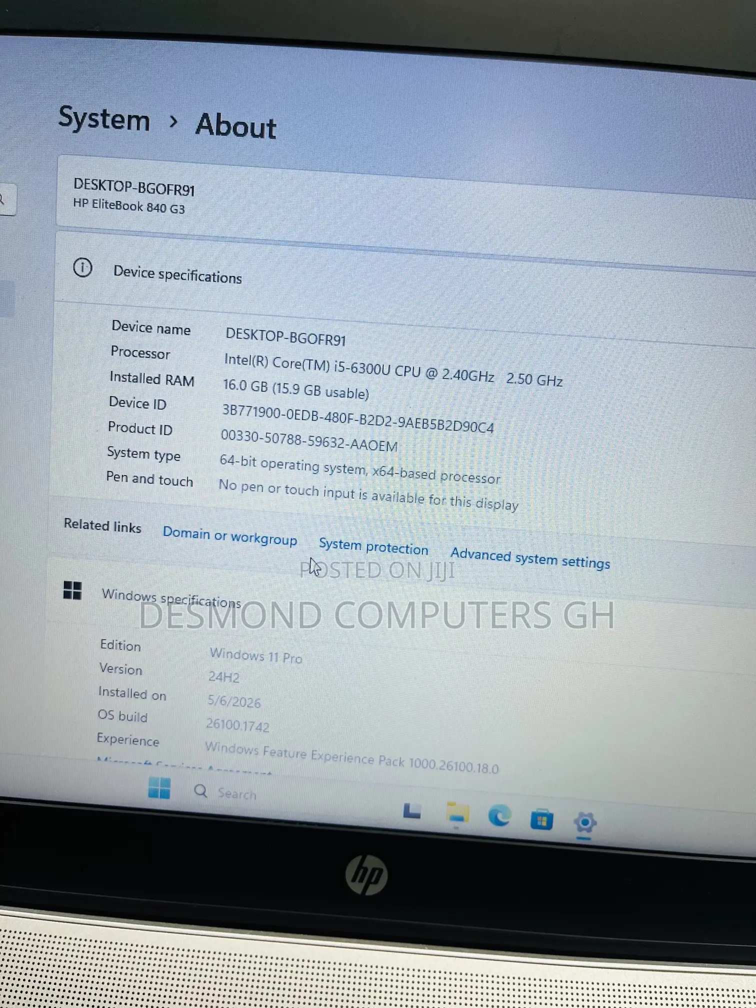 Laptop HP EliteBook 840 G3 16GB Intel Core i5 SSD 256GB