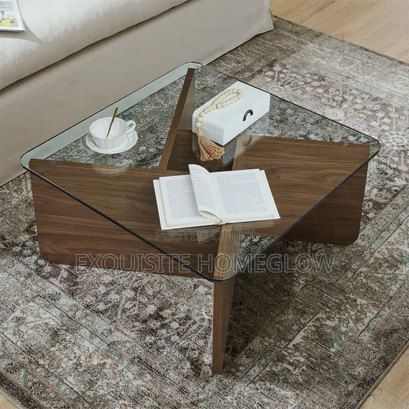 Modern Tempered Glass Coffee Table(90cm X 90cm)