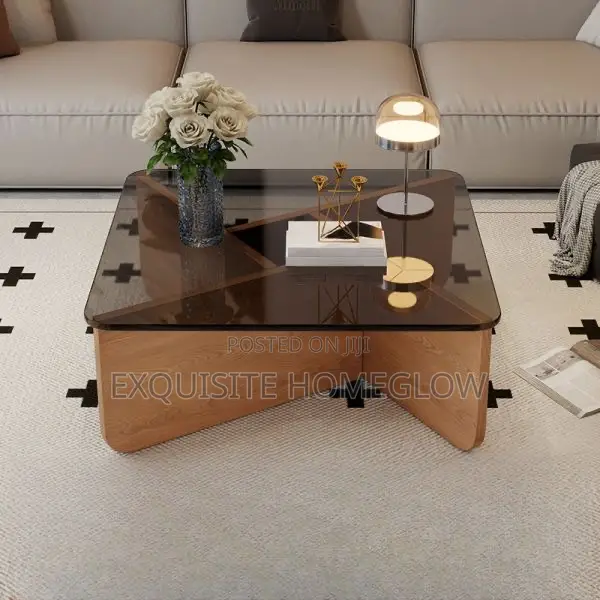 Modern Tempered Glass Coffee Table(90cm X 90cm)