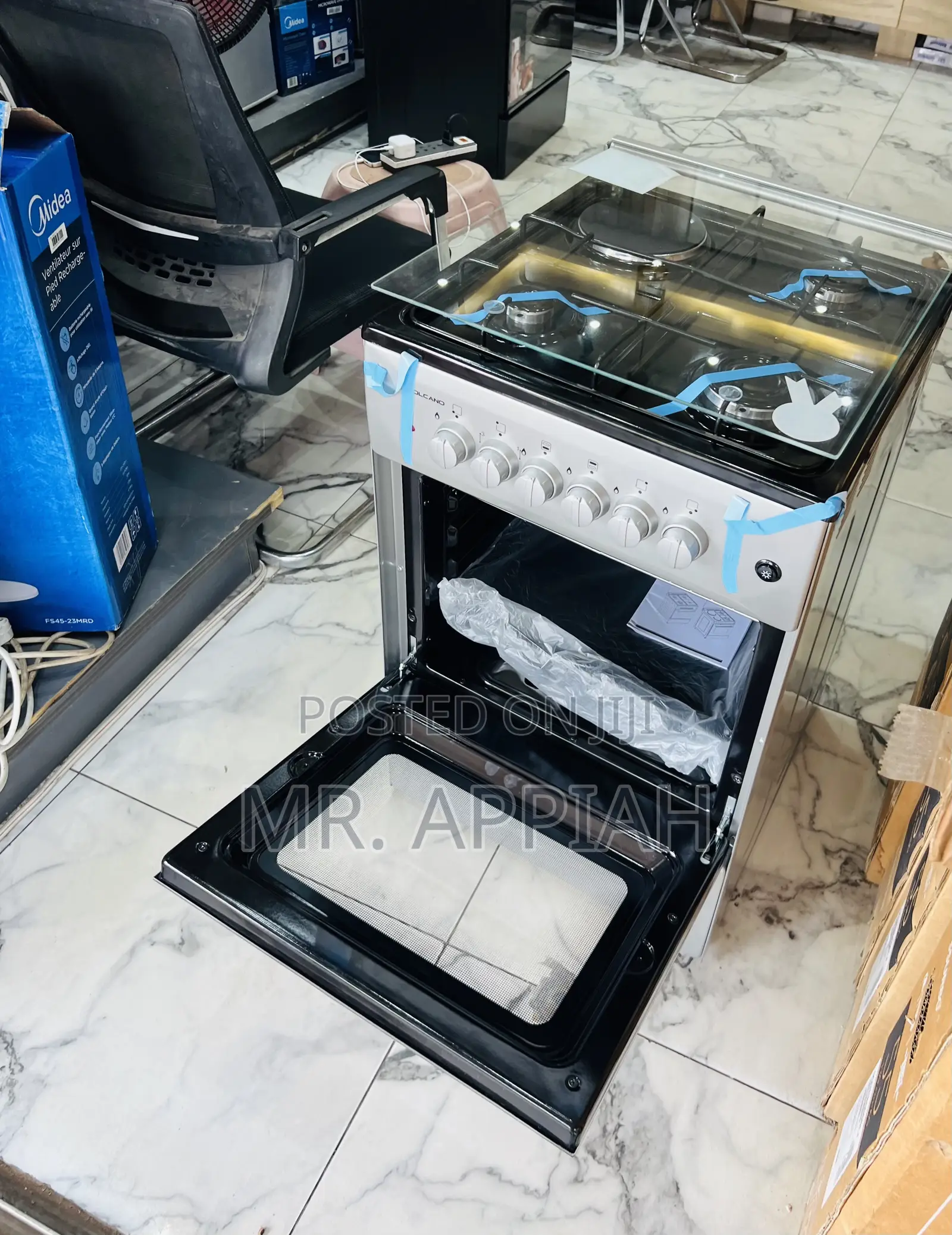 Authentic Volcano 50x50cm Freestanding 3 + 1 Cooker 