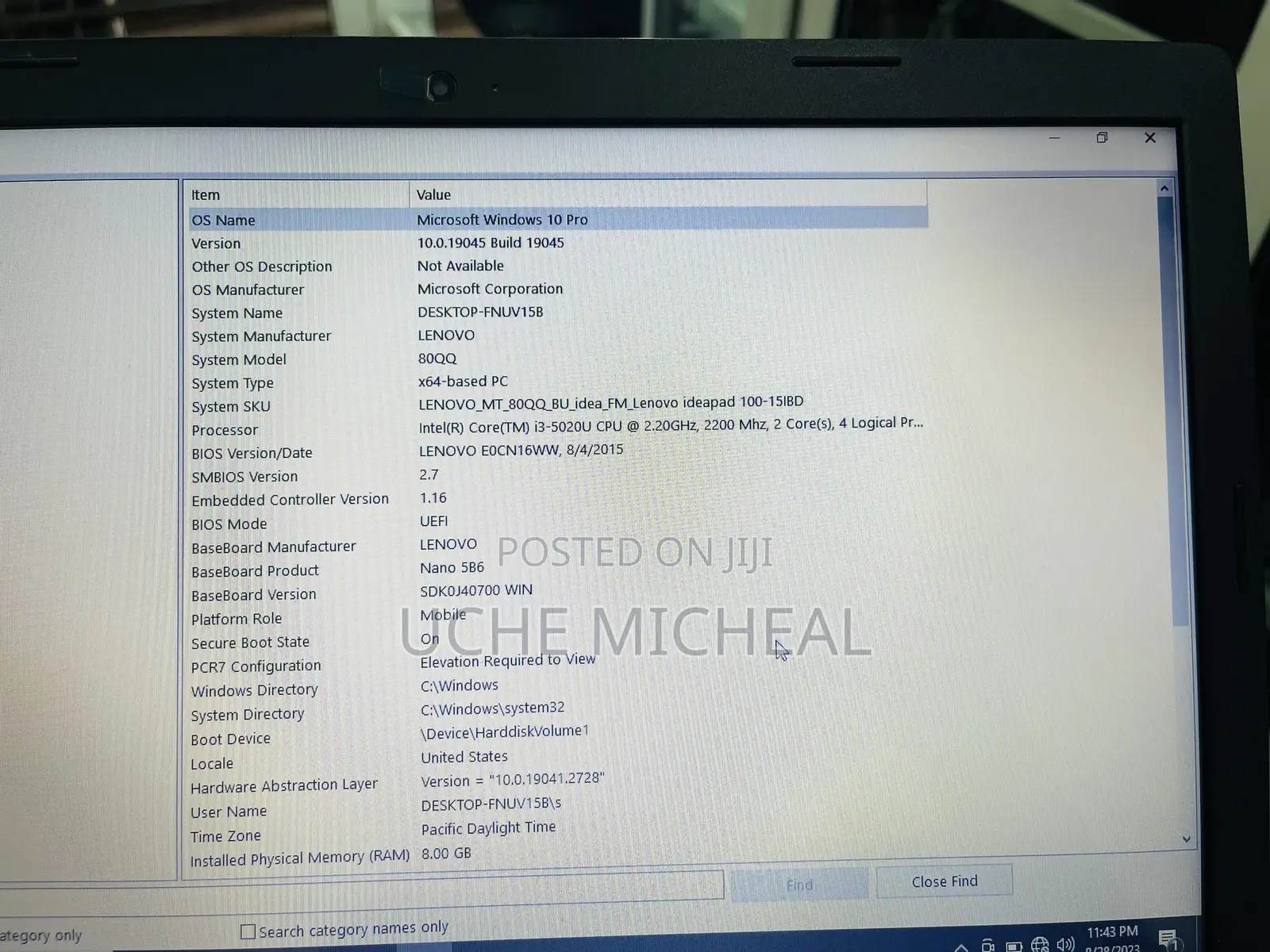 Laptop Lenovo IdeaPad 100 8GB Intel Core i3 HDD 500GB
