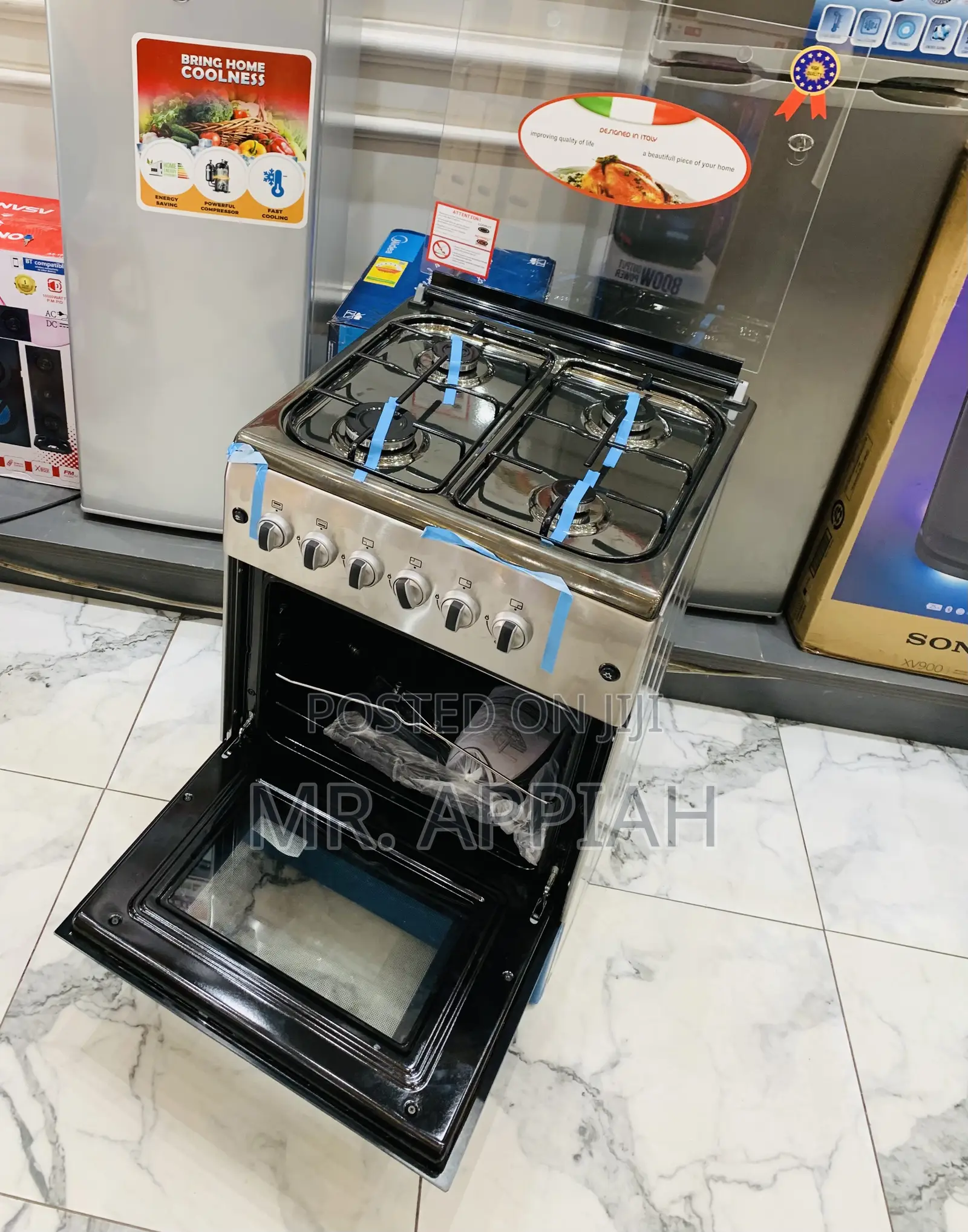 Get Premium Ferre 60x60cm Freestanding 4 Gas Burner With Oven(Gray)