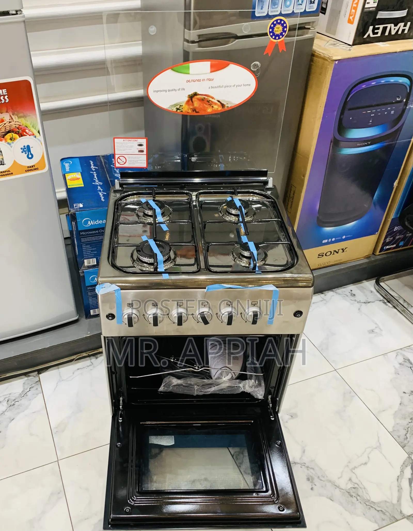 Buy Classic Ferre 60x90cm Freestanding 4 Gas Burner 