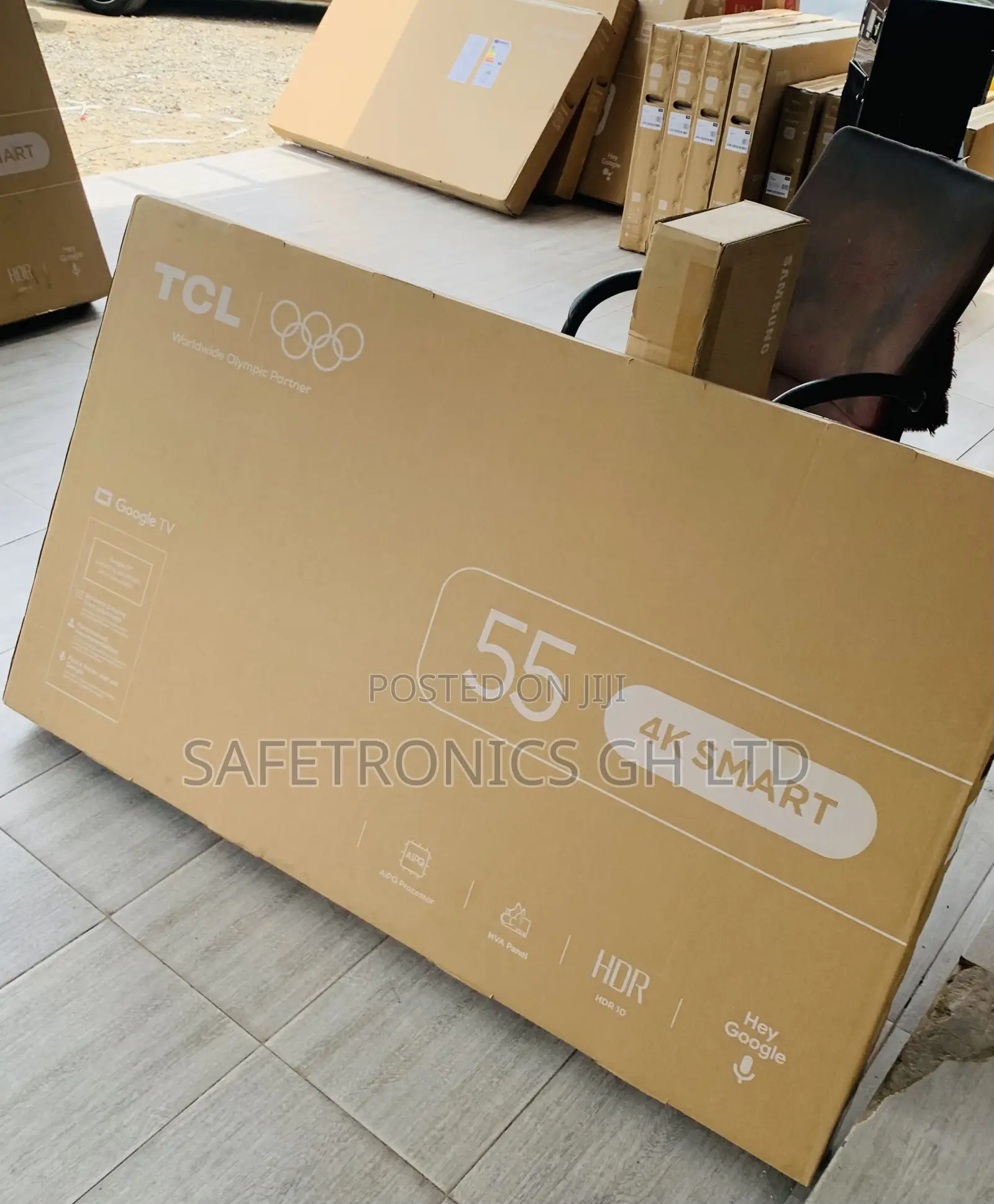 Sealed Black TCL 55p6l 55 Inches Uhd Google Led Tv