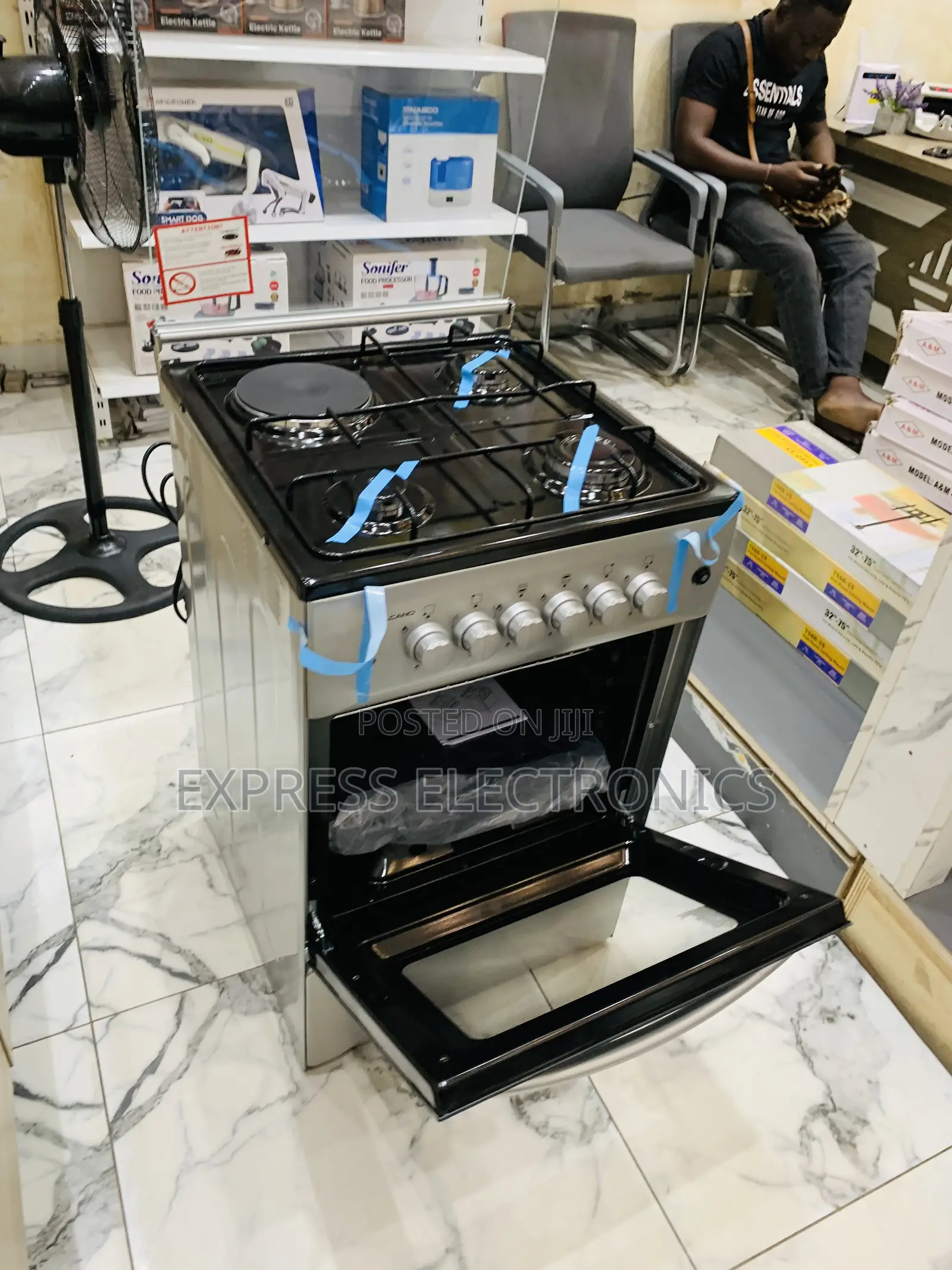Ultra Modern Sleek Gas Electric Cooker Oven 3-1