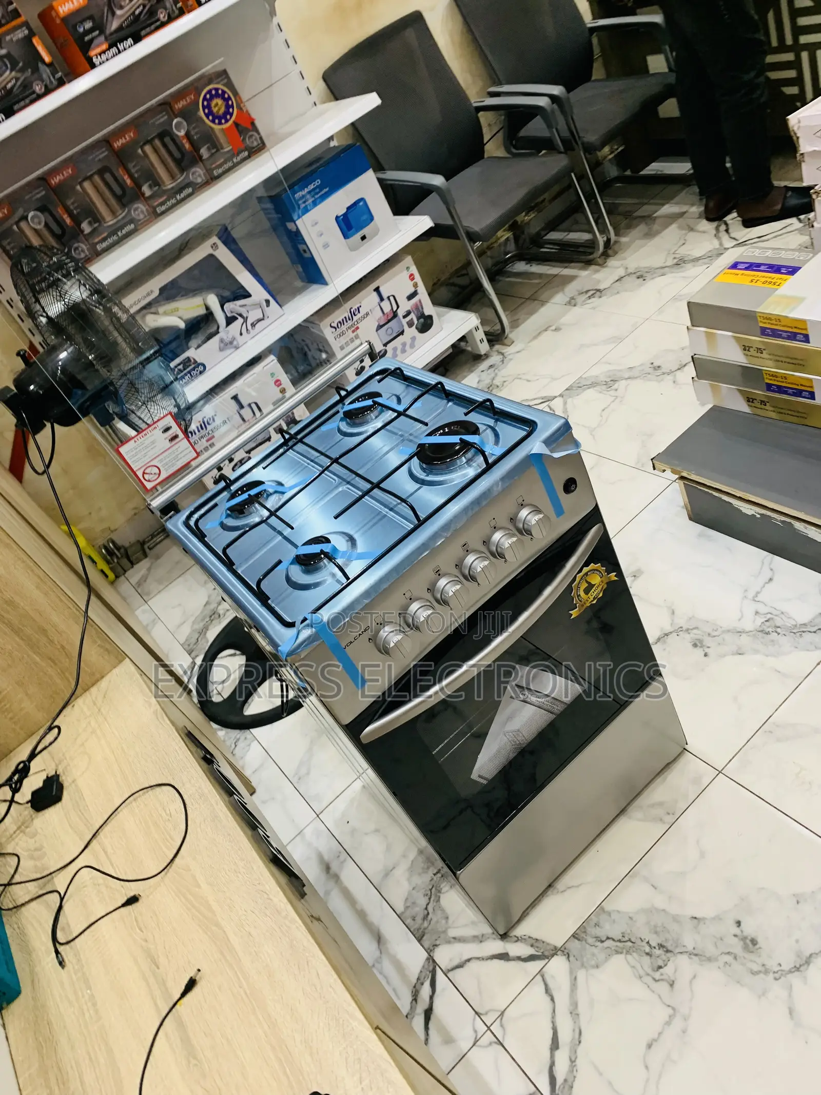Available Now at Store Gas Cooker 4burner 50/50