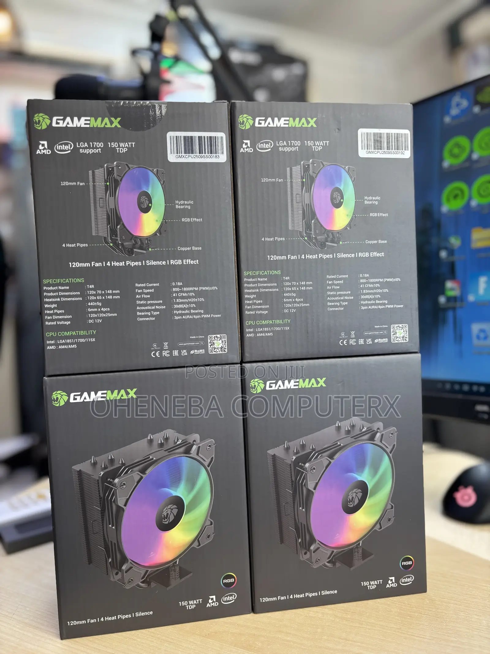 Gamemax Cpu Air Cooling FPR Desktop Amd/Intel