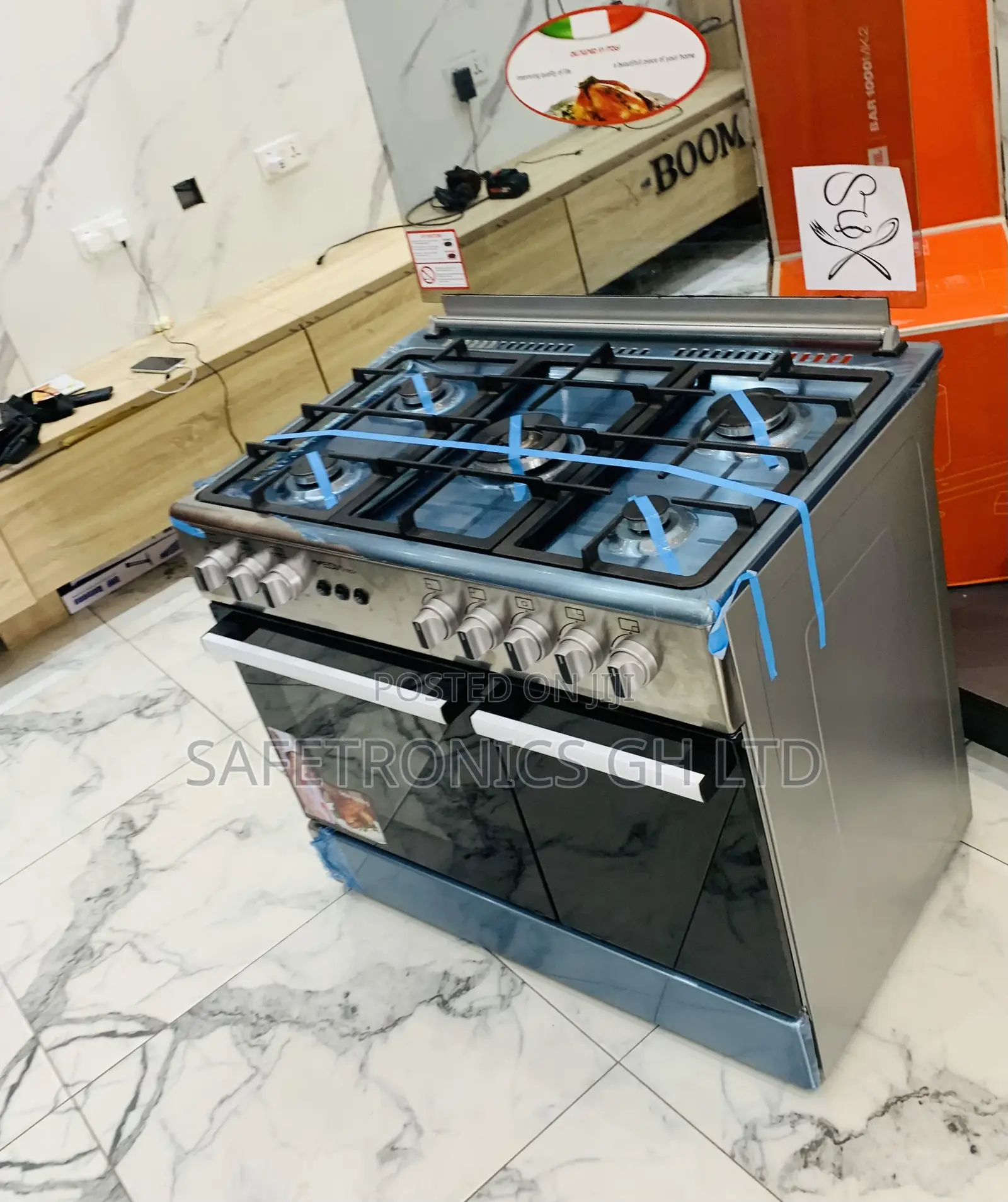 Essential New Mediatech 60x90 Gray Gas Cooker