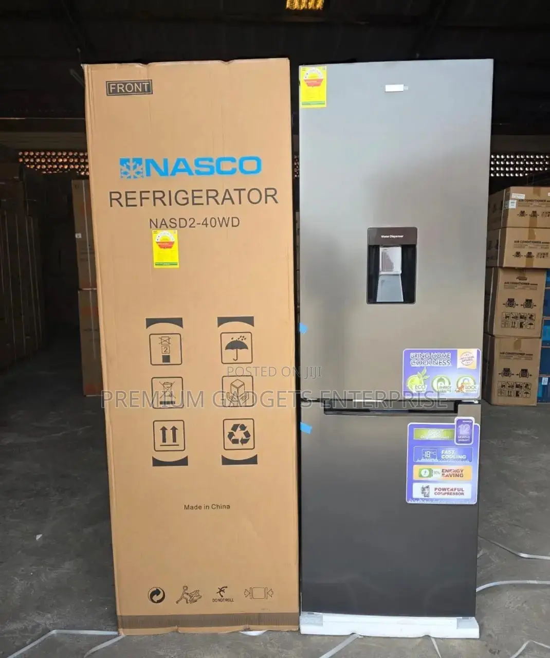 Stainless Steel Nasco Nasco 307l Refrigerator W/ Dispenser