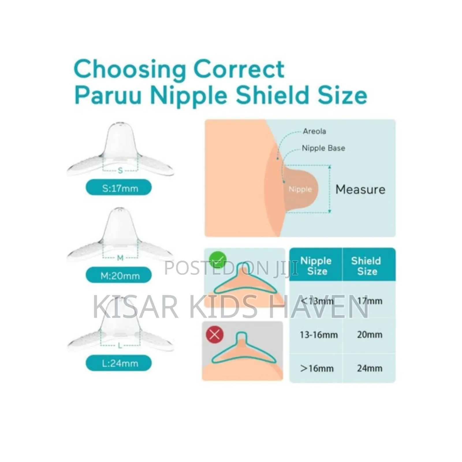 Nipple Shield ( Sizes S, M, L)