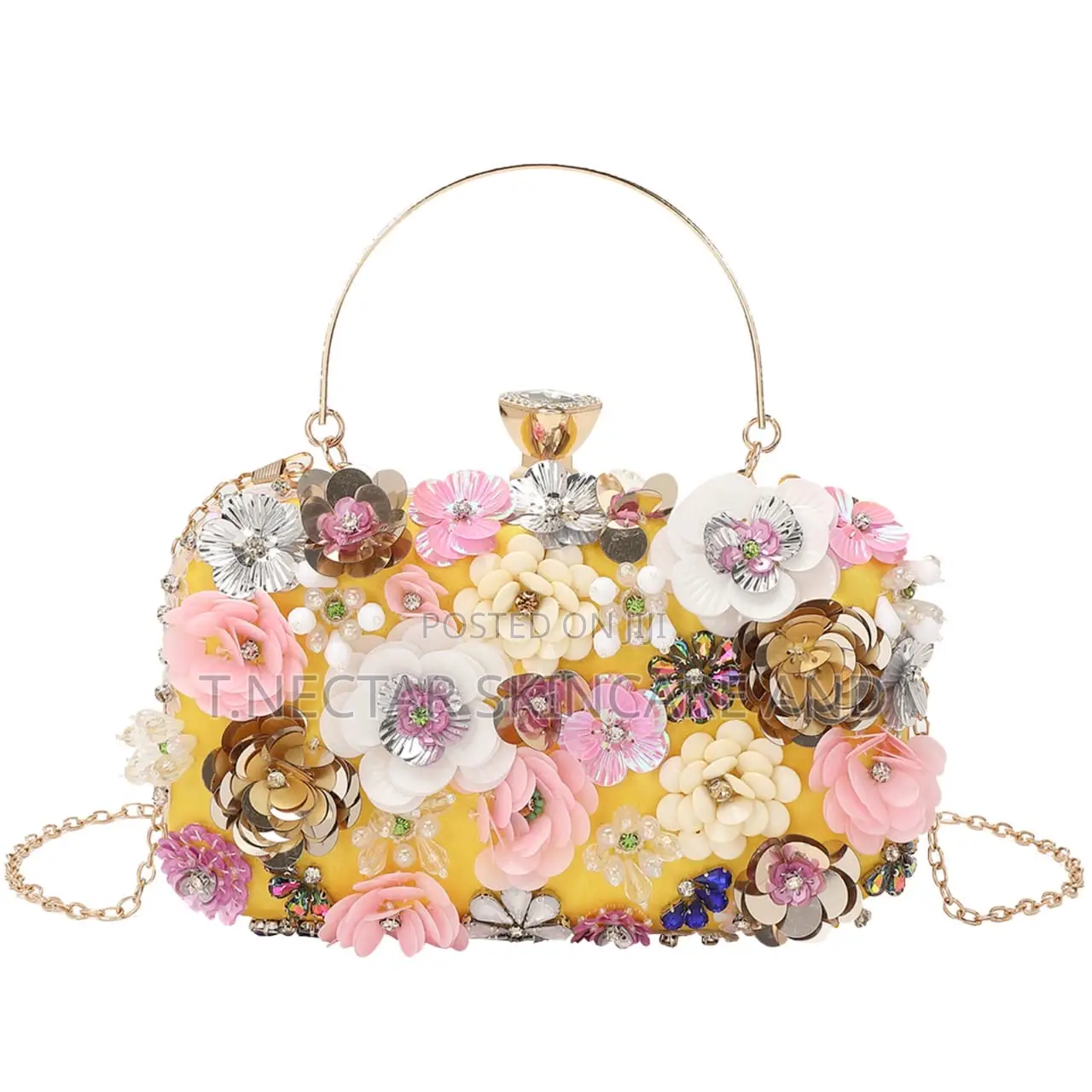 Flower Floral Clutch Bag