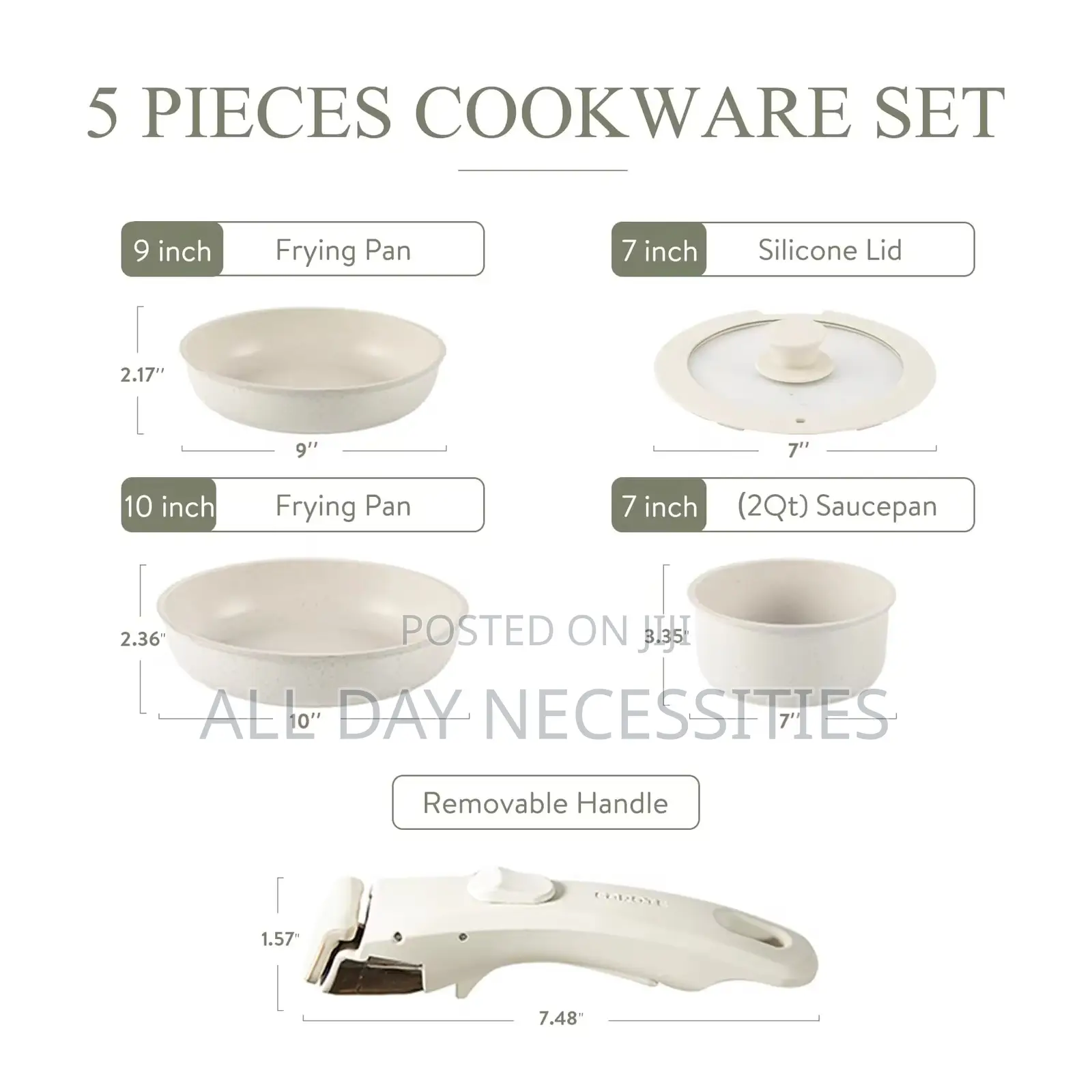 Quality Granite Nonstick With Detachable Handles