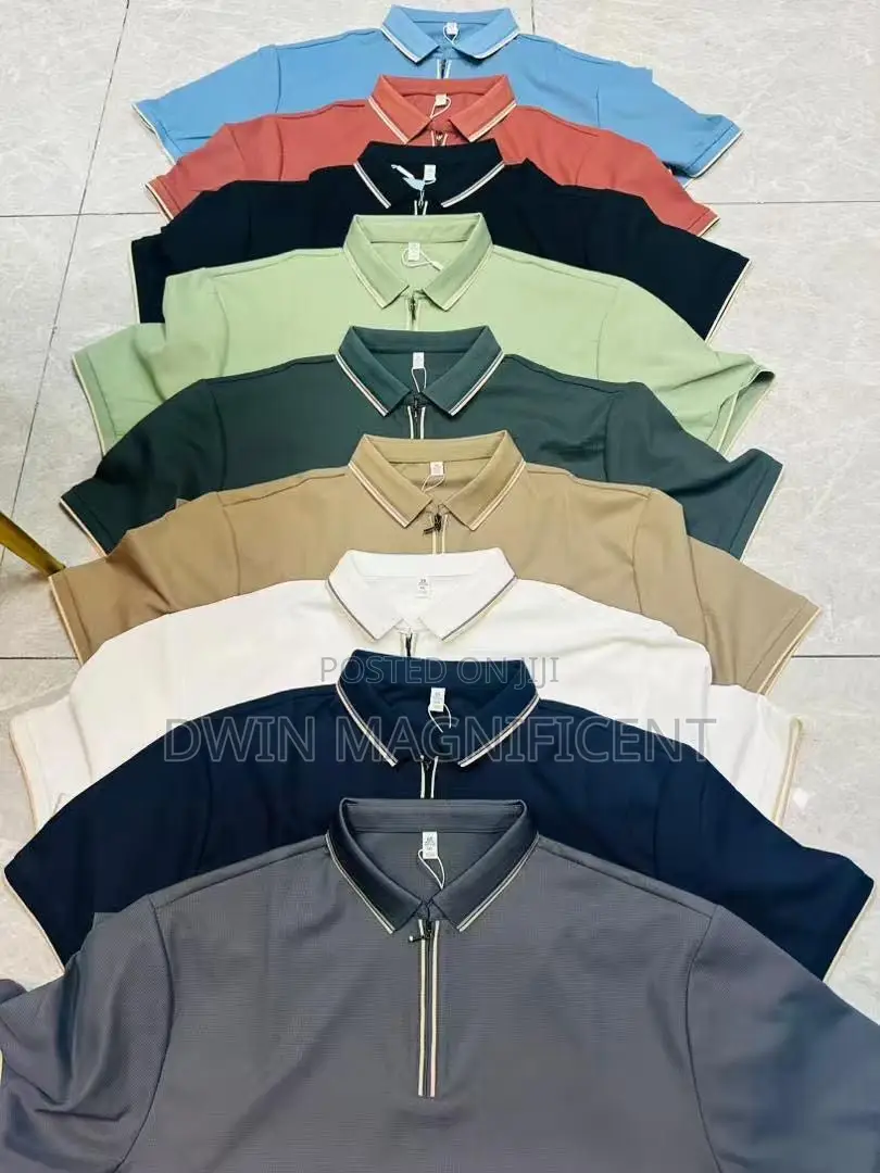 High Quality Men’S Zipper Polo Shirt