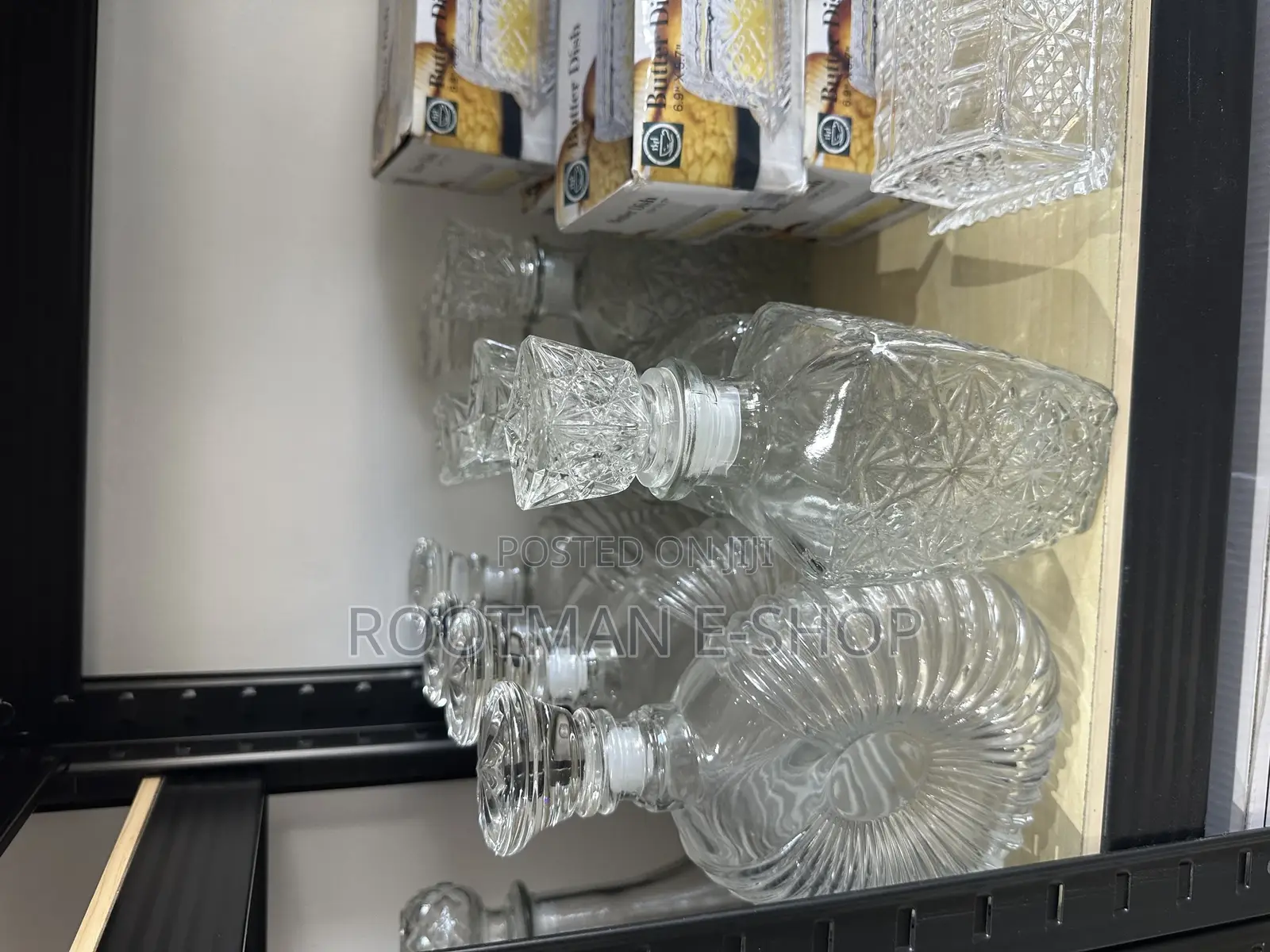 Crystal Solid Whiskey Decanter 24 Oz Barware