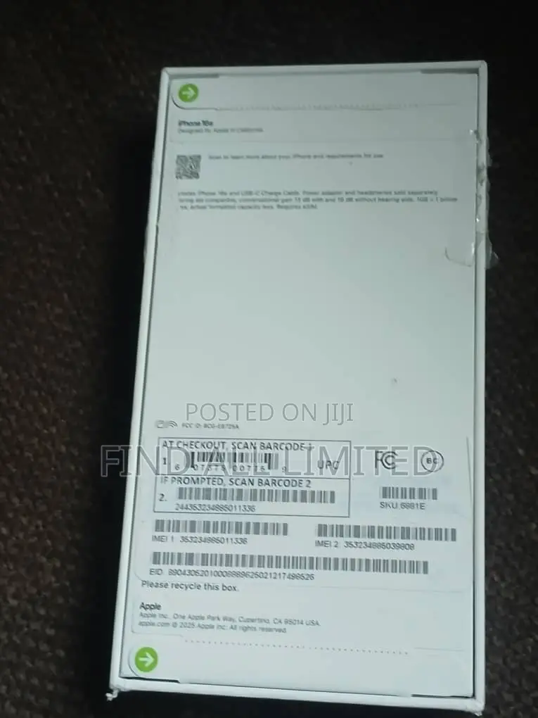 New Apple iPhone 16e 128 GB Black