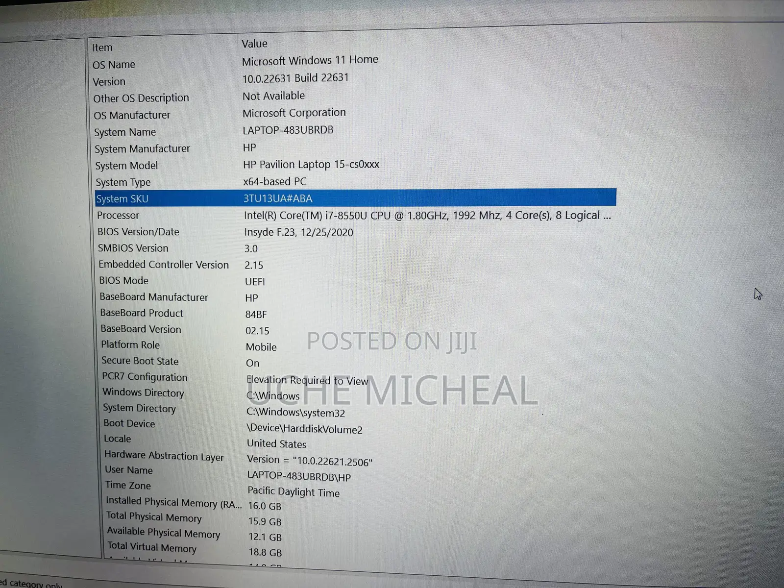 Laptop HP Pavilion 15 16GB Intel Core i7 SSD 1T