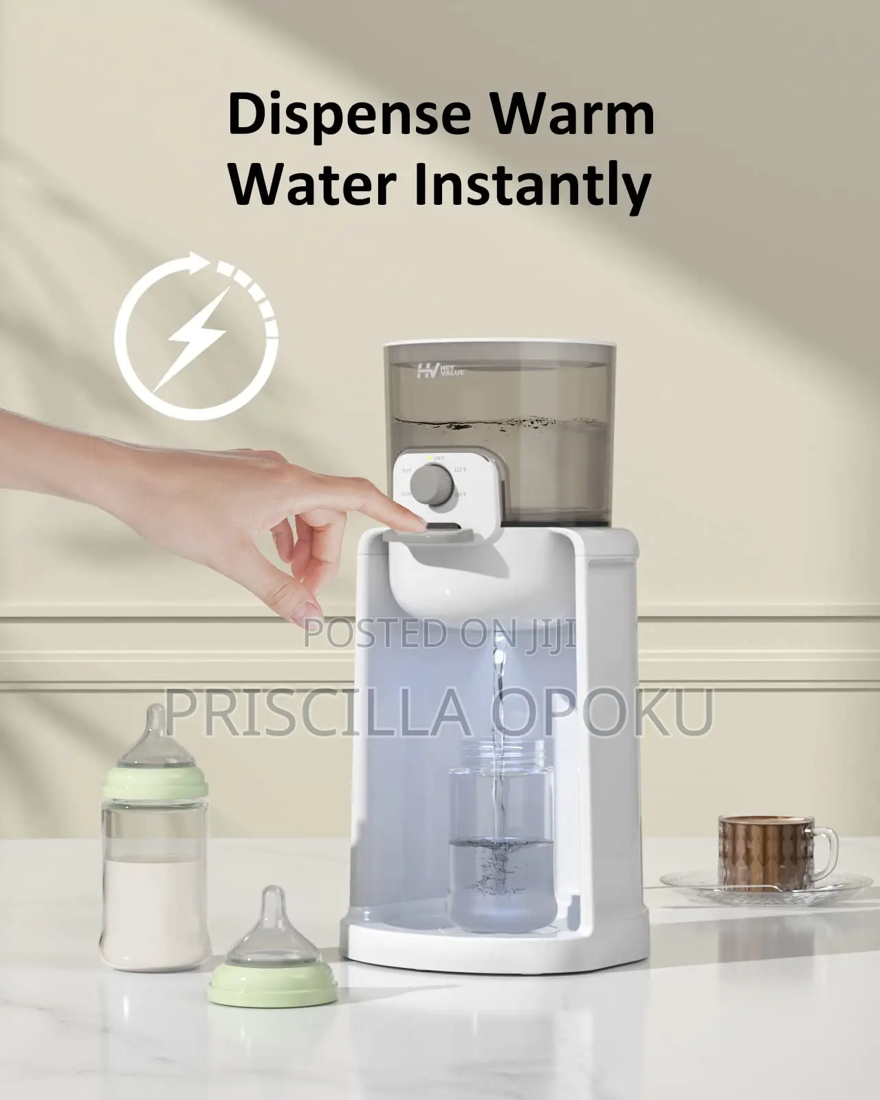 Water Warmer/Dispenser for Infant Formula and Cereal
