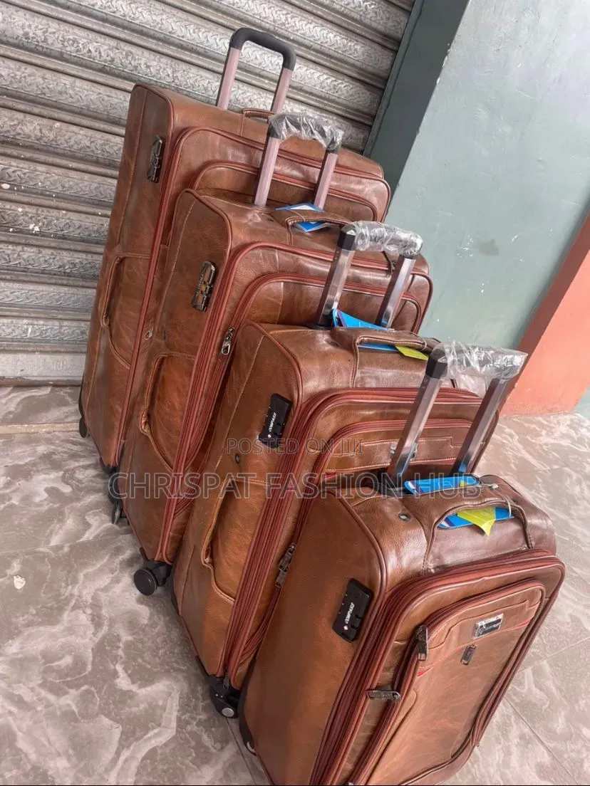 Large Size Traveling Leather Bag 4in1
